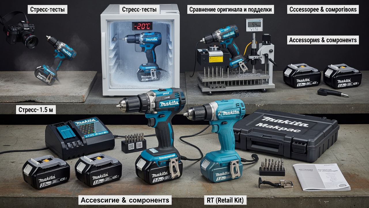 Оригинальный шуруповёрт Makita: характеристики, патрон и комплектация