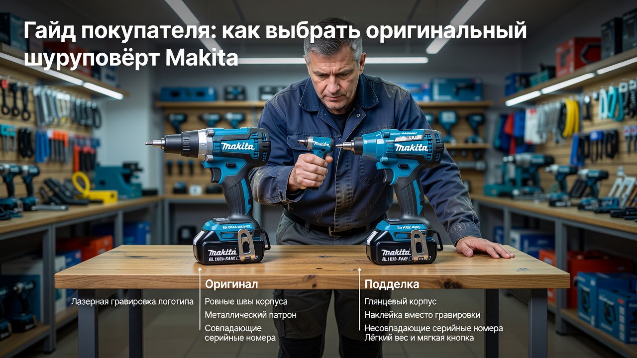 Гайд покупателя: как выбрать оригинальный шуруповёрт Makita